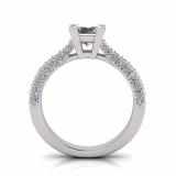 Pave Upswept Shank | Corner Four Claw Setting