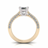 Pave Upswept Shank | Corner Four Claw Setting