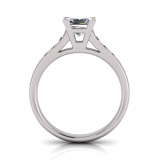 Channel Set Upswept Shank | Corner Four Claw Setting