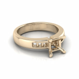 Channel Set Shank | Princess Four Claw Setting