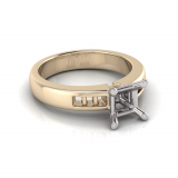 Channel Set Shank | Princess Four Claw Setting