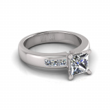 Channel Set Shank | Princess Four Claw Setting