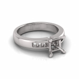 Channel Set Shank | Princess Four Claw Setting