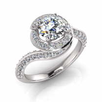 Fancy Twist Pave Set Shank | Four Claw Setting