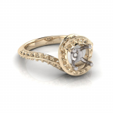 Fancy Twist Pave Set Shank | Four Claw Setting