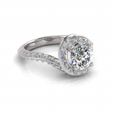 Fancy Twist Pave Set Shank | Four Claw Setting