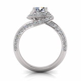 Fancy Twist Pave Set Shank | Four Claw Setting