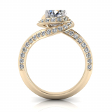 Fancy Twist Pave Set Shank | Four Claw Setting