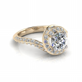 Fancy Twist Pave Set Shank | Four Claw Setting