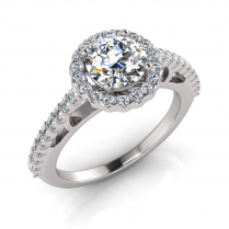 Fancy Scallop Set Shank | Round Four Claw Setting With Scallop Surround