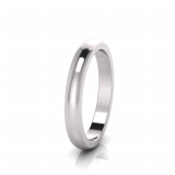 Low Half Round Wedding Band