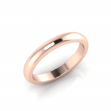 Low Half Round Wedding Band