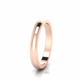 Low Half Round Wedding Band