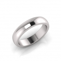 Low Half Round Wedding Band