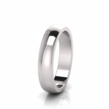 Low Half Round Wedding Band