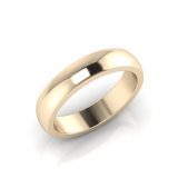 Low Half Round Wedding Band