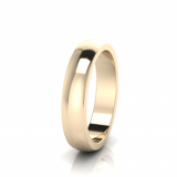 Low Half Round Wedding Band