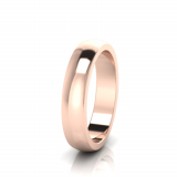 Low Half Round Wedding Band