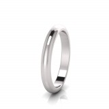 High Half Round Wedding Band