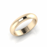 High Half Round Wedding Band