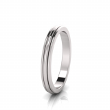 Half Round Railed Wedding Band