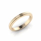 Half Round Railed Wedding Band