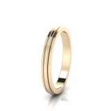 Half Round Railed Wedding Band