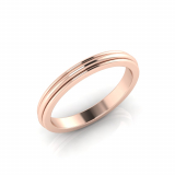 Half Round Railed Wedding Band