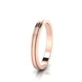Half Round Railed Wedding Band
