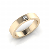 Single Stone Wedding Band