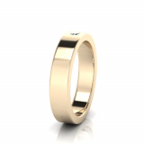 Single Stone Wedding Band