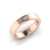Single Stone Wedding Band