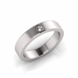 Single Stone Wedding Band