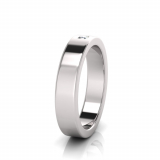 Princess Single Stone Wedding Band