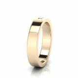 Princess Single Stone Wedding Band