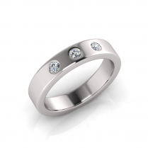 Round Trilogy Wedding Band