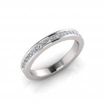 Round Channel Set Eternity Band