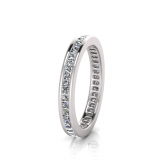 Princess Channel Set Eternity Band
