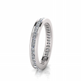 Princess And Round Channel Set Eternity Band