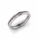 Princess And Round Channel Set Eternity Band