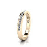 Princess And Round Channel Set Eternity Band