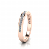 Princess And Round Channel Set Eternity Band