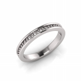 Princess And Round Channel Set Eternity Band