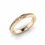 Princess And Round Channel Set Eternity Band