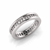 Princess And Round Channel Set Eternity Band