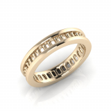 Princess And Round Channel Set Eternity Band