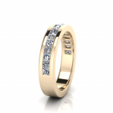 Princess And Round Channel Set Eternity Band