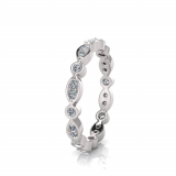 Marquise And Round Wedding Band