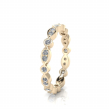 Marquise And Round Wedding Band