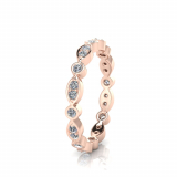 Marquise And Round Wedding Band